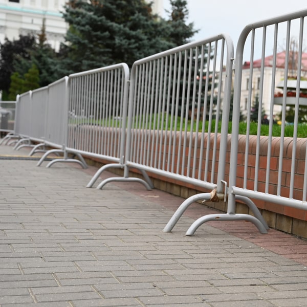 we offer a variety of barricades, including crowd control, traffic control, and construction barricades